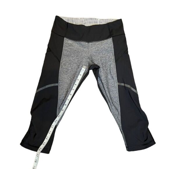 Lululemon Hop To It Crop *Full-On Luxtreme Black / Heathered Black 6 - Picture 4 of 12